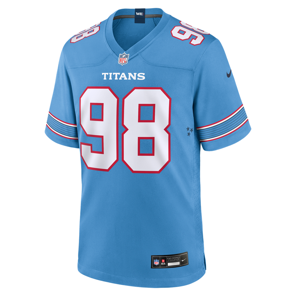 Men's Tennessee Titans Jeffery Simmons Nike Light Blue Game Jersey