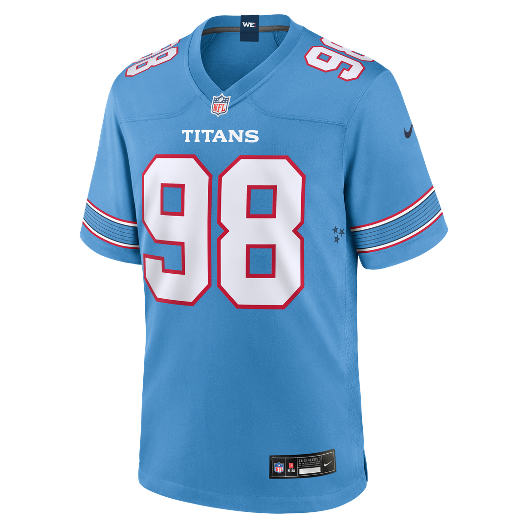 Men's Tennessee Titans Jeffery Simmons Nike Light Blue Game Jersey