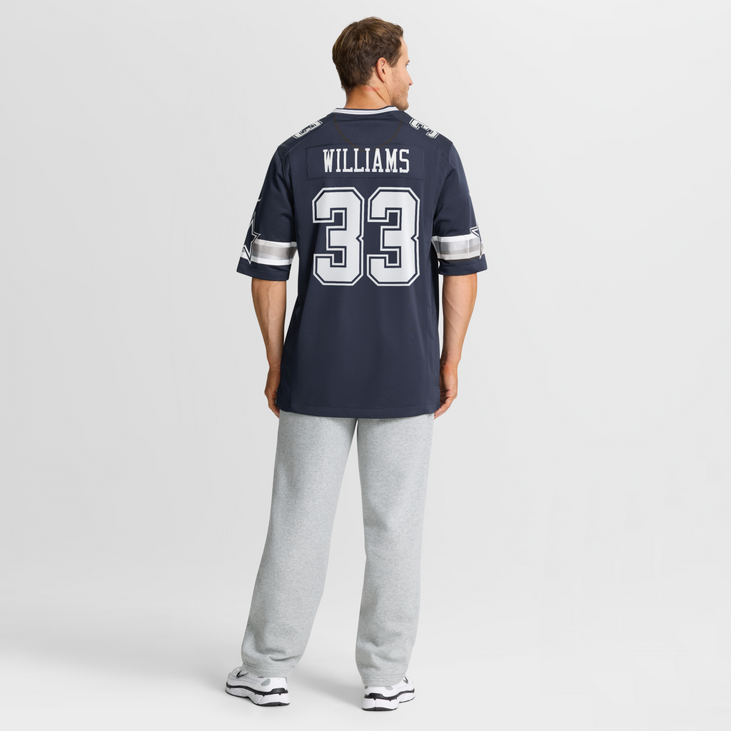 Men's Dallas Cowboys Javonte Williams Nike Navy Team Game Jersey