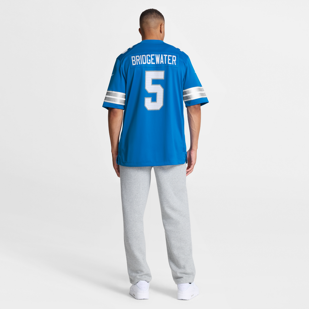 Men's Detroit Lions Teddy Bridgewater Nike  Blue Team Game Jersey
