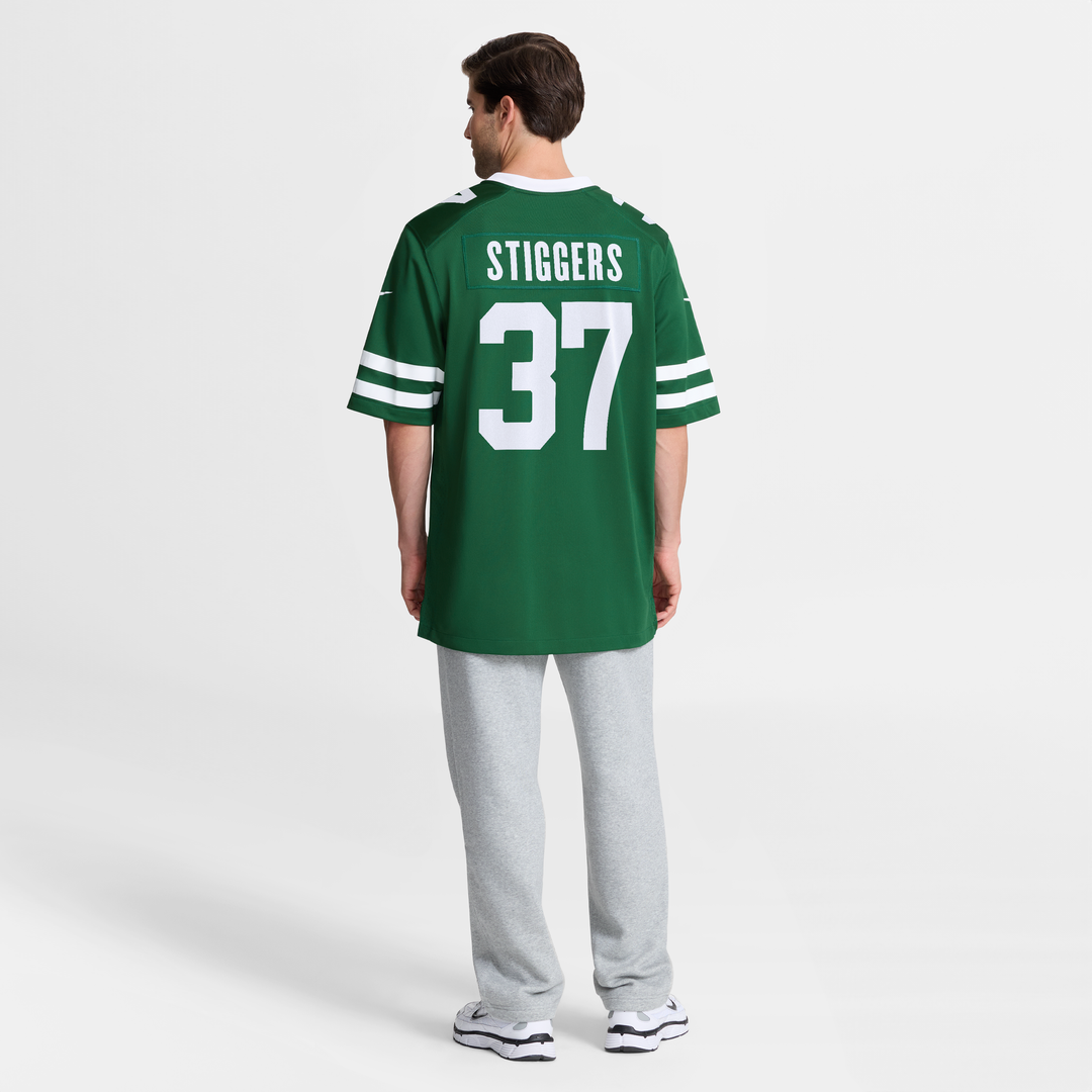 Men's New York Jets Qwan'tez Stiggers Nike Legacy Green Team Game Jersey