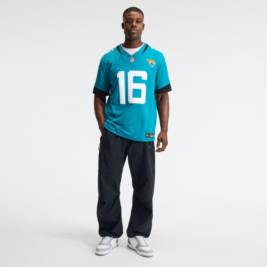 Men's Jacksonville Jaguars Trevor Lawrence Nike Teal Team Vapor F.U.S.E. Stitched Limited Jersey