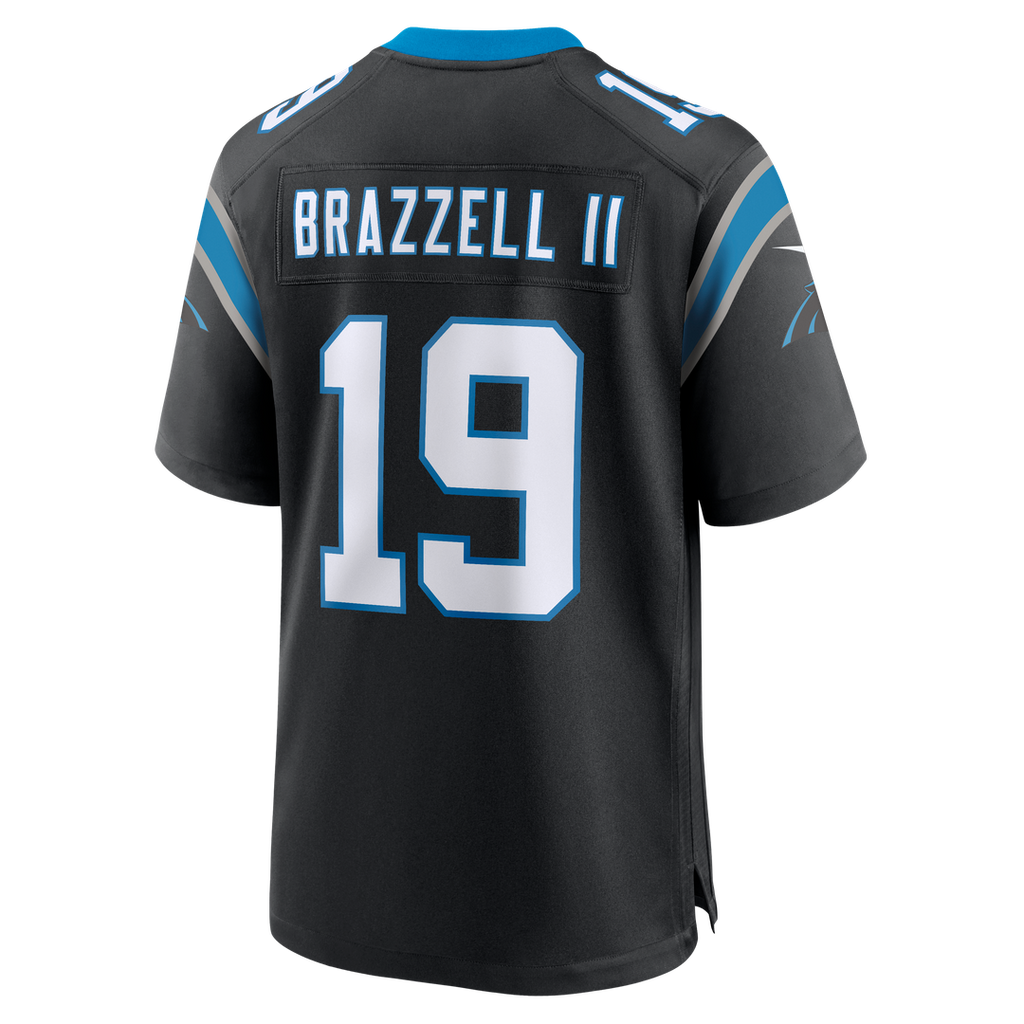 Men's Carolina Panthers Chris Brazzell II Nike Black Team Game Jersey