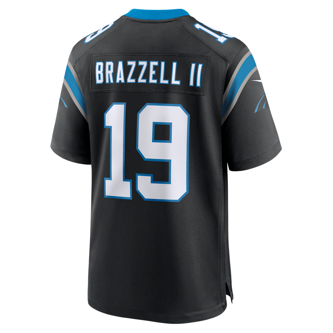 Men's Carolina Panthers Chris Brazzell II Nike Black Team Game Jersey