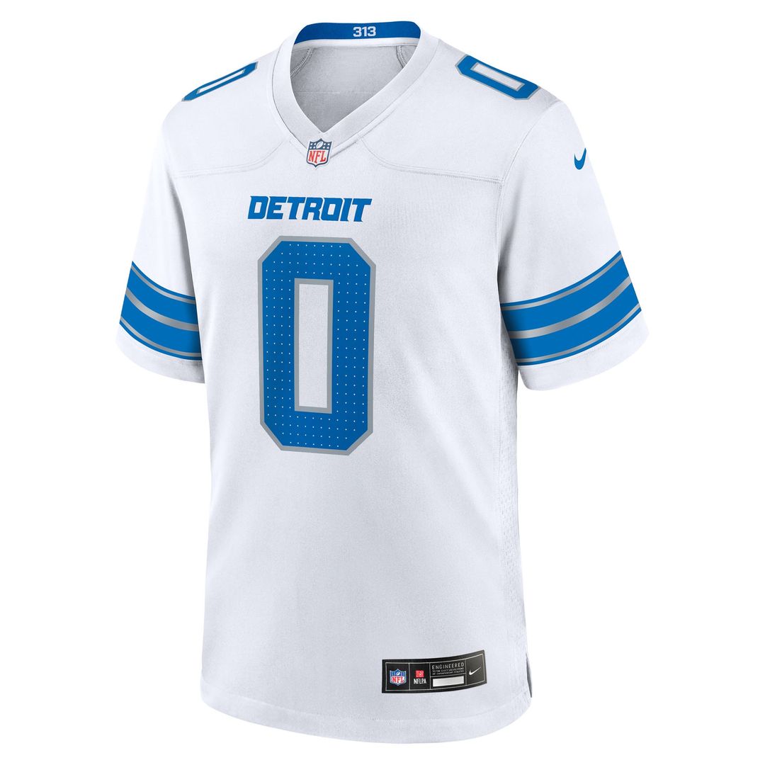 Men's Detroit Lions Jahmyr Gibbs Nike White Game Player Jersey