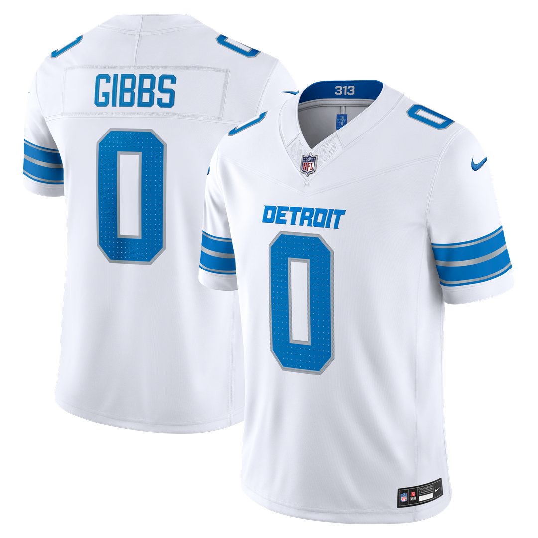 Men's Detroit Lions Jahmyr Gibbs Nike Blue Team Vapor F.U.S.E. Stitched Limited Jersey