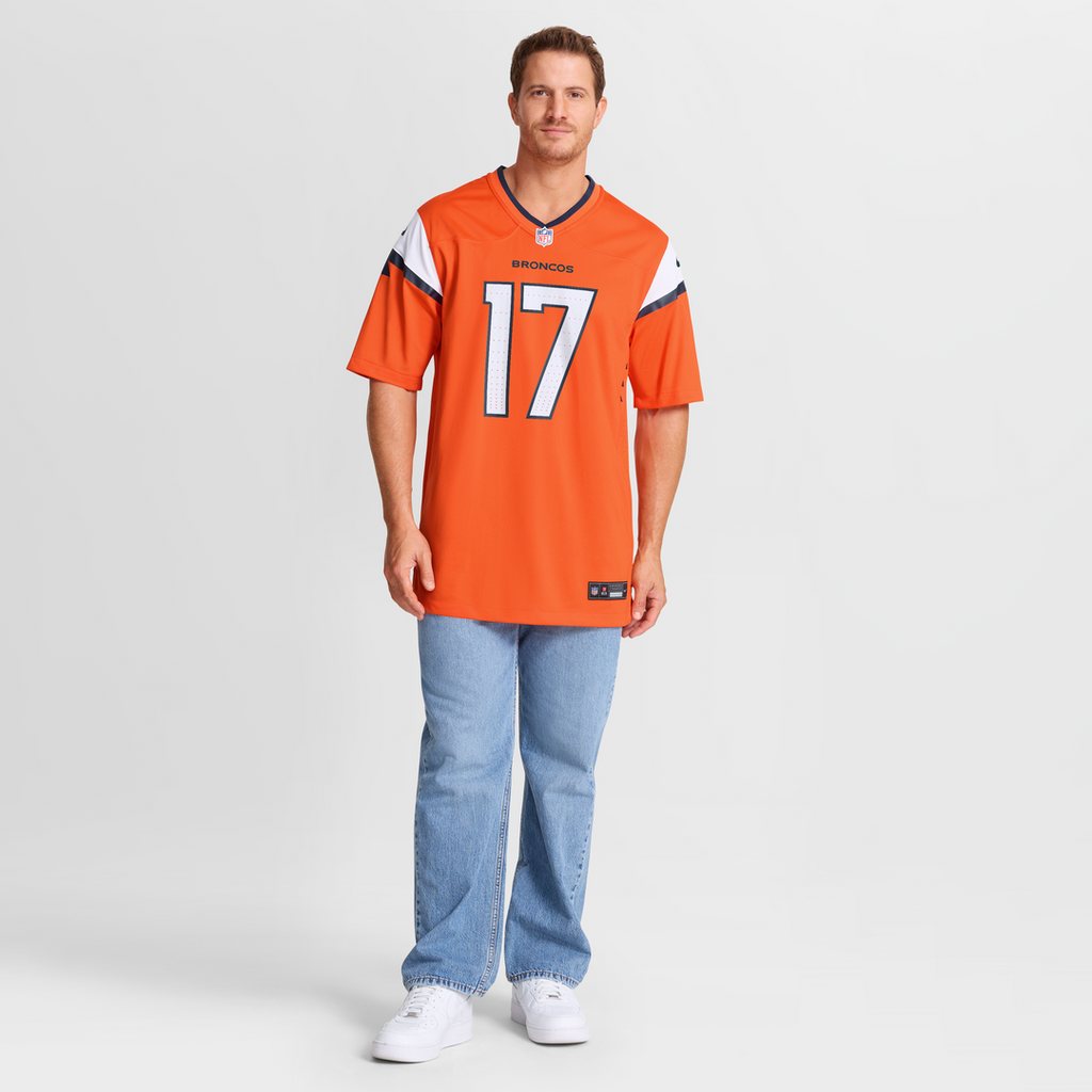 Men's Denver Broncos Jaylen Waddle Nike Orange Game Jersey
