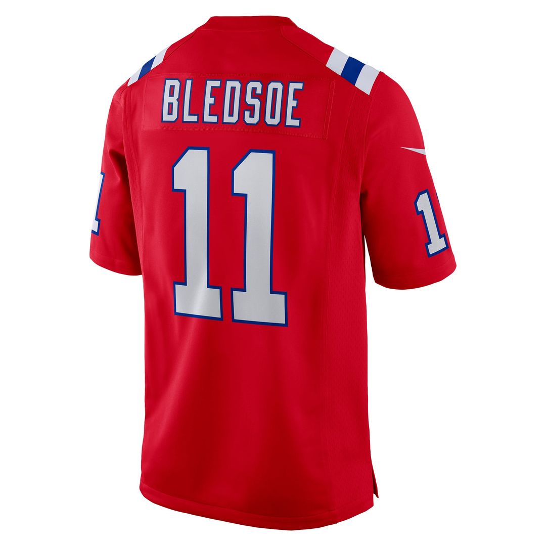 Men's New England Patriots Drew Bledsoe Nike Navy Game Retired Player Jersey