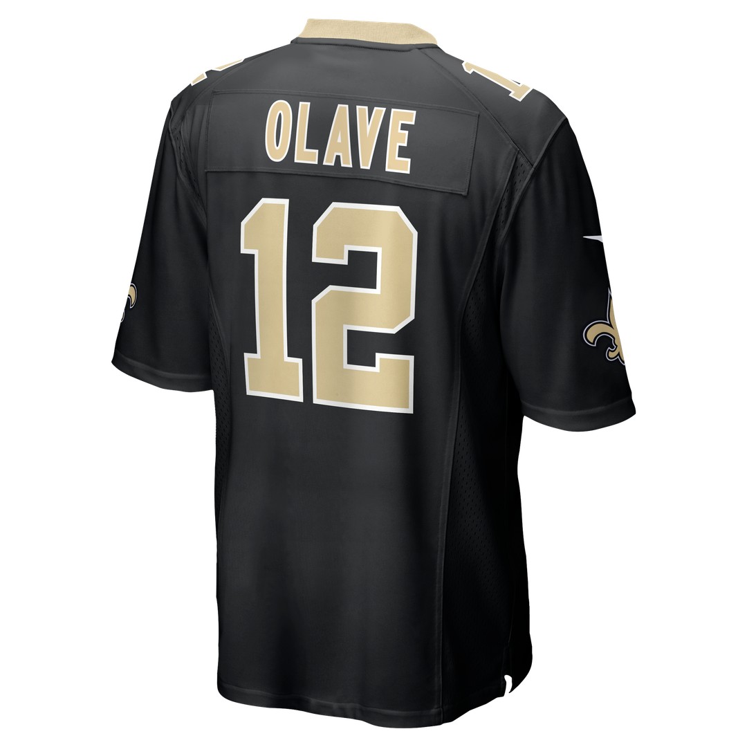 Men's New Orleans Saints Chris Olave Nike Black Player Game Jersey