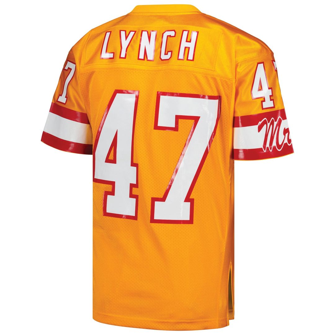 Men's Tampa Bay Buccaneers 1993 John Lynch Mitchell & Ness Orange Authentic Throwback Retired Player Jersey