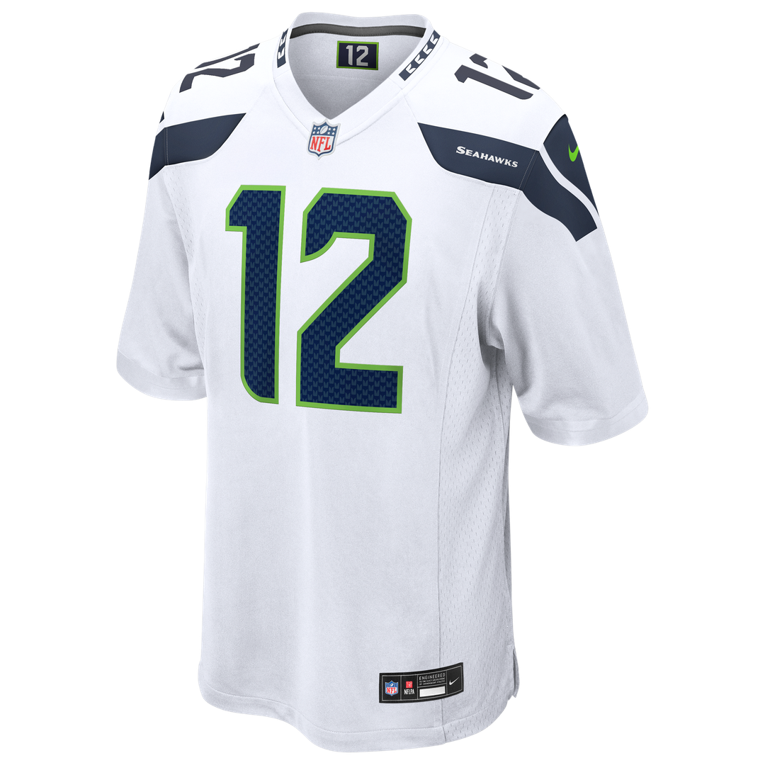 Men's Seattle Seahawks 12s Nike White Game Jersey