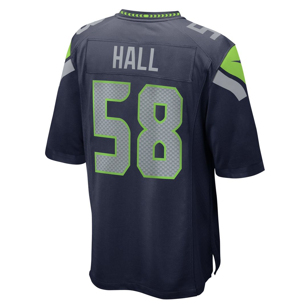 Men's Seattle Seahawks Derick Hall Nike  College Navy  Game Jersey