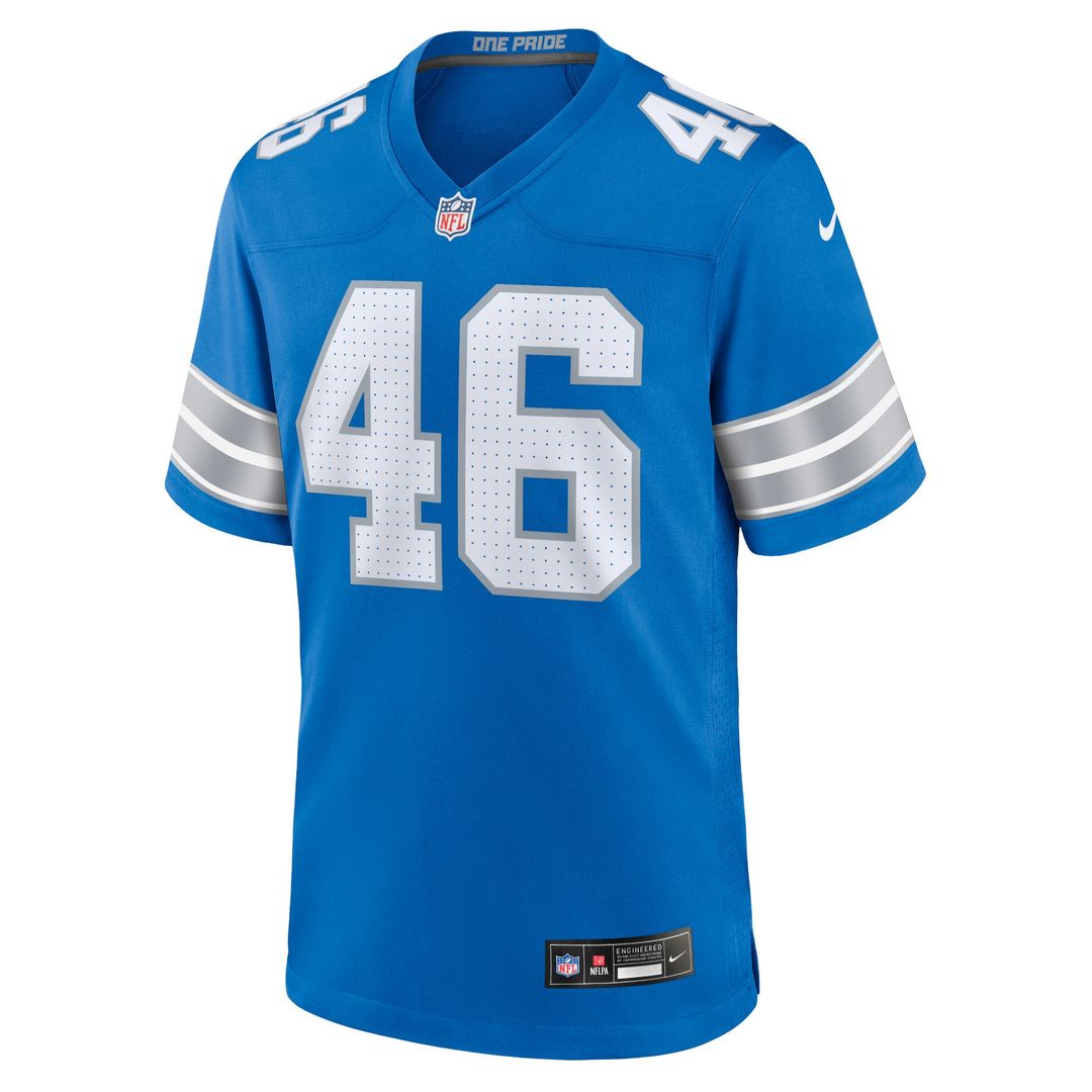 Men's Detroit Lions Jack Campbell Nike Black 2nd Alternate Game Jersey