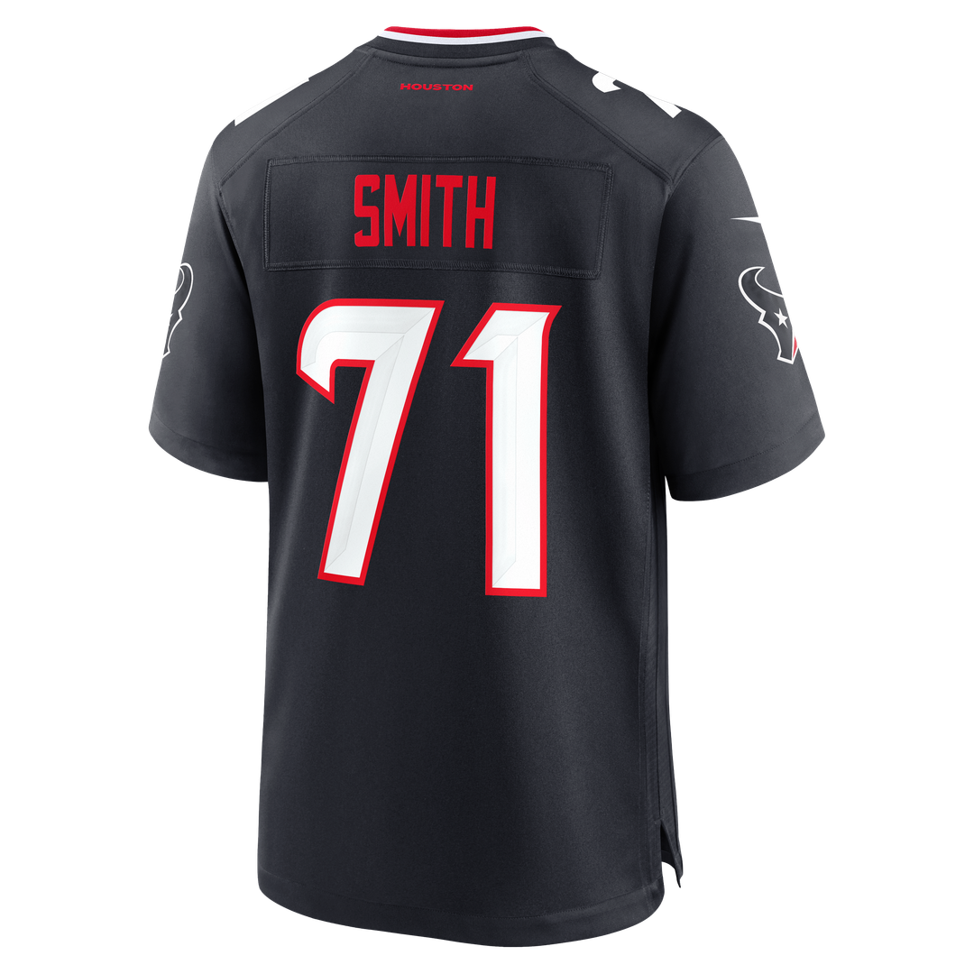 Men's Houston Texans Braden Smith Nike  Navy Team Game Jersey