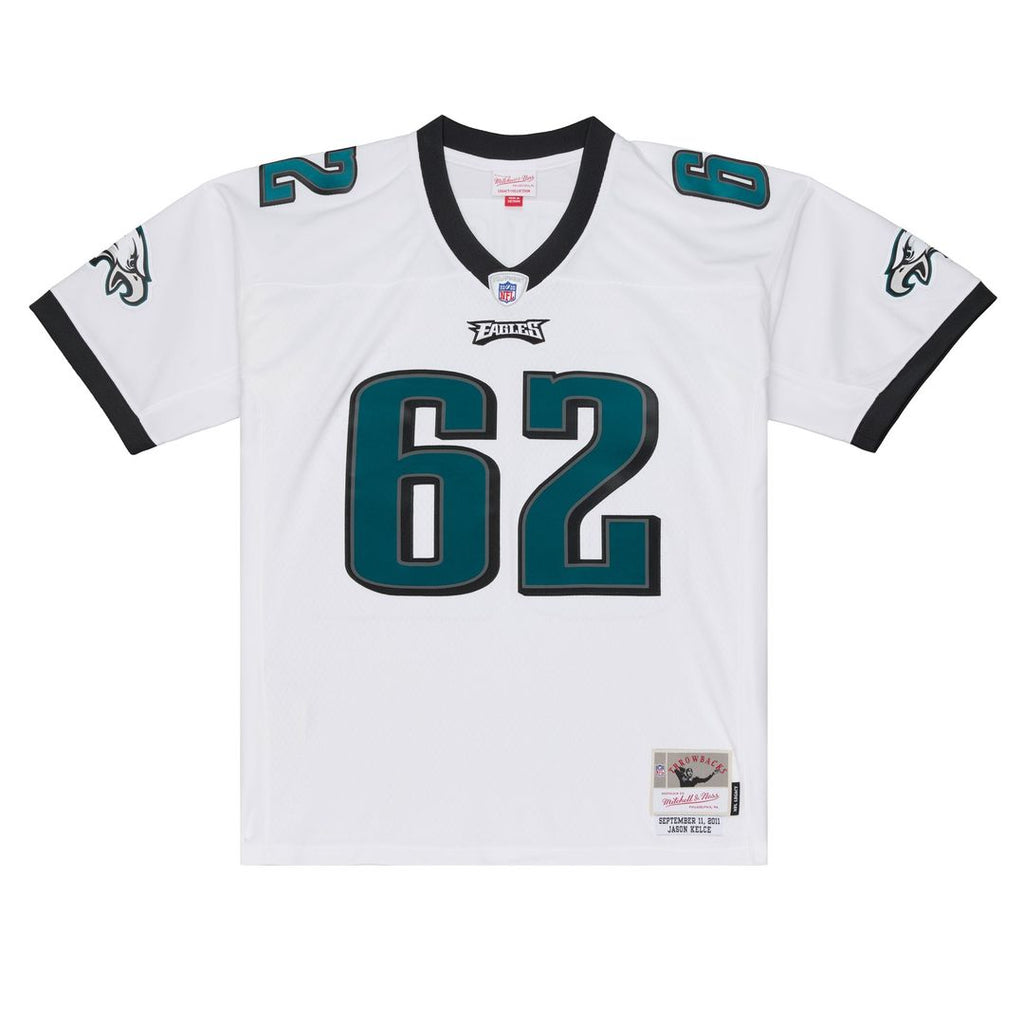 Men's Philadelphia Eagles Jason Kelce Mitchell & Ness White 2011 Legacy Replica Player Jersey