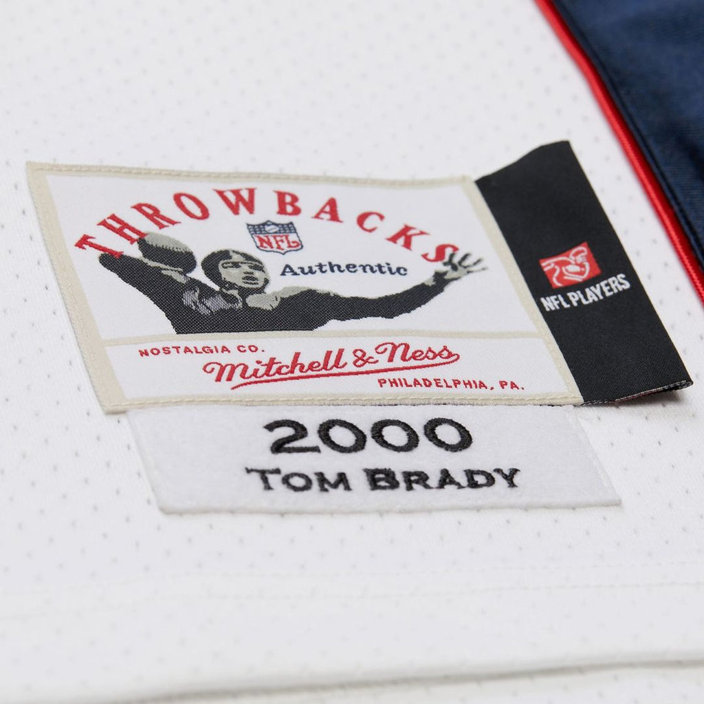 Men's New England Patriots Tom Brady Mitchell & Ness White 2000 Big & Tall Legacy Replica Jersey