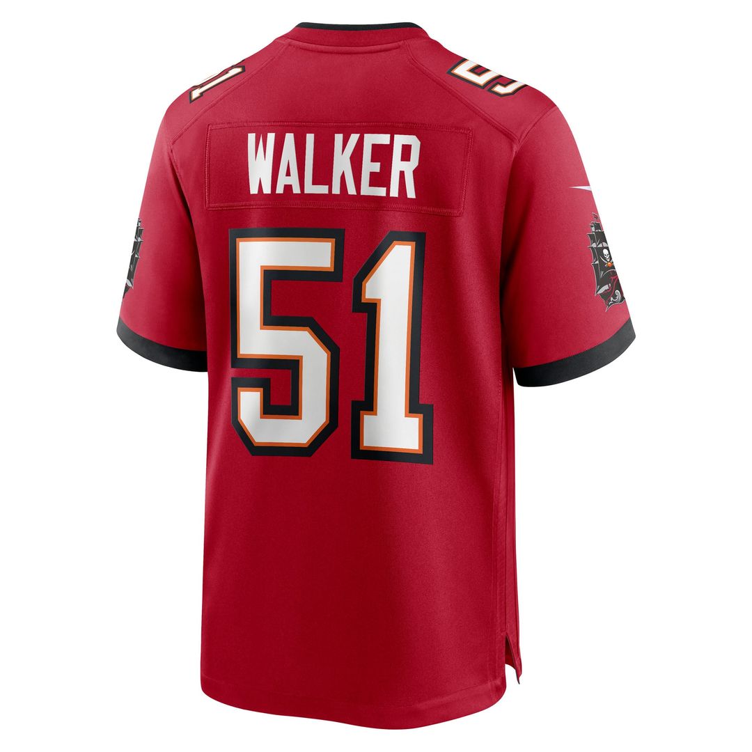 Men's Tampa Bay Buccaneers David Walker Nike  Red Team Game Jersey