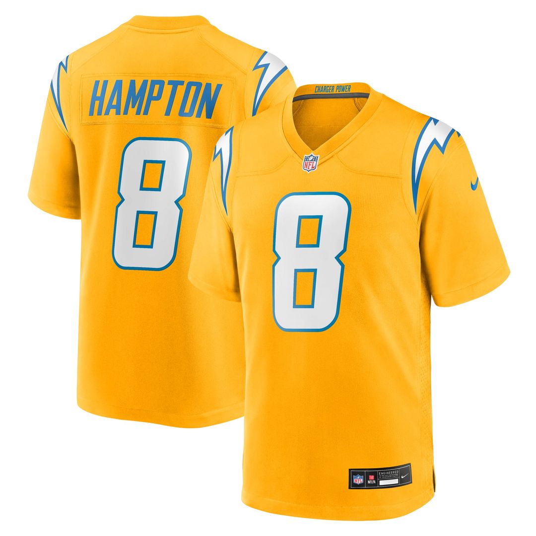 Men's Los Angeles Chargers Omarion Hampton Nike Navy Alternate Super Chargers Game Player Jersey