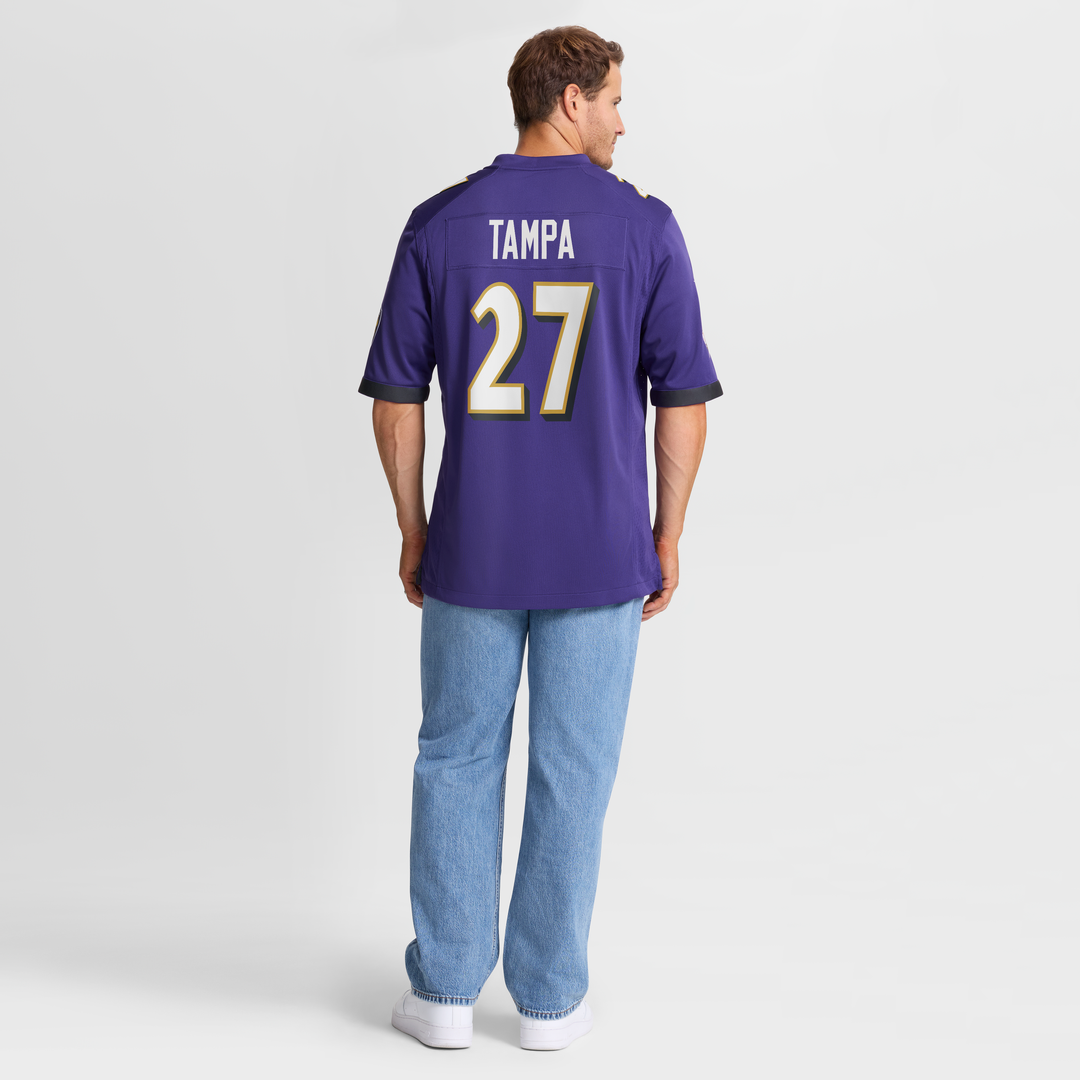 Men's Baltimore Ravens T.J. Tampa Nike  Purple Team Game Jersey