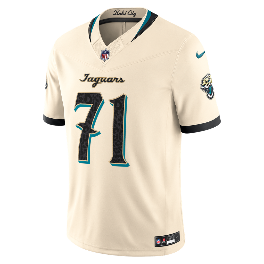 Men's Jacksonville Jaguars Tony Boselli Nike Natural 2026 Rivalries Collection Stitched Limited Jersey