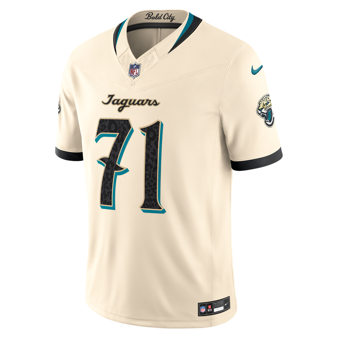 Men's Jacksonville Jaguars Tony Boselli Nike Natural 2026 Rivalries Collection Stitched Limited Jersey