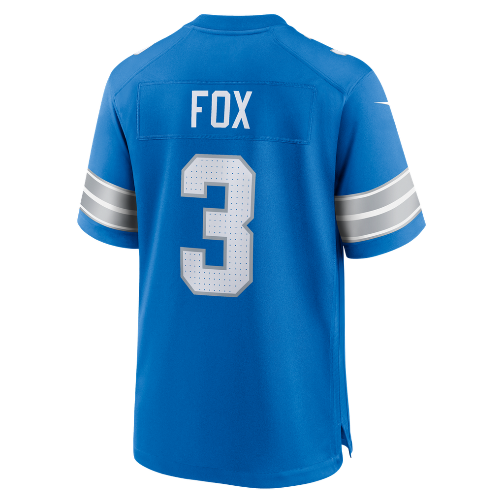 Men's Detroit Lions Jack Fox Nike  Blue Team Game Jersey