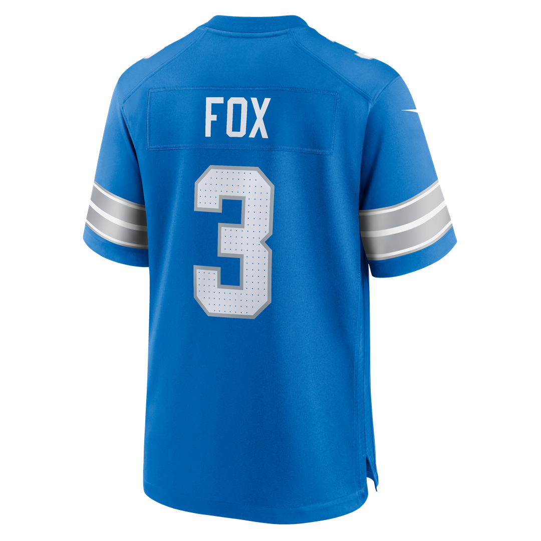Men's Detroit Lions Jack Fox Nike  Blue Team Game Jersey