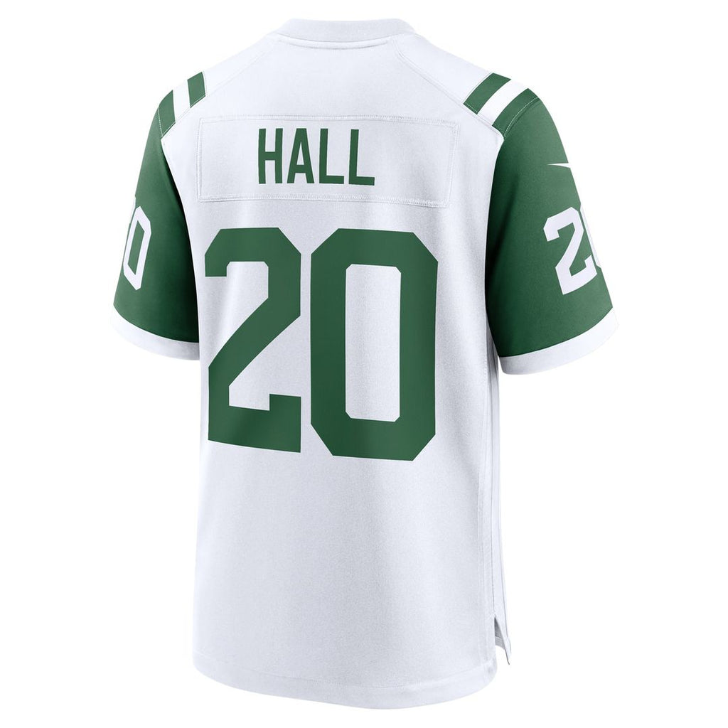 Men's New York Jets Breece Hall Nike White Classic Alternate Game Jersey