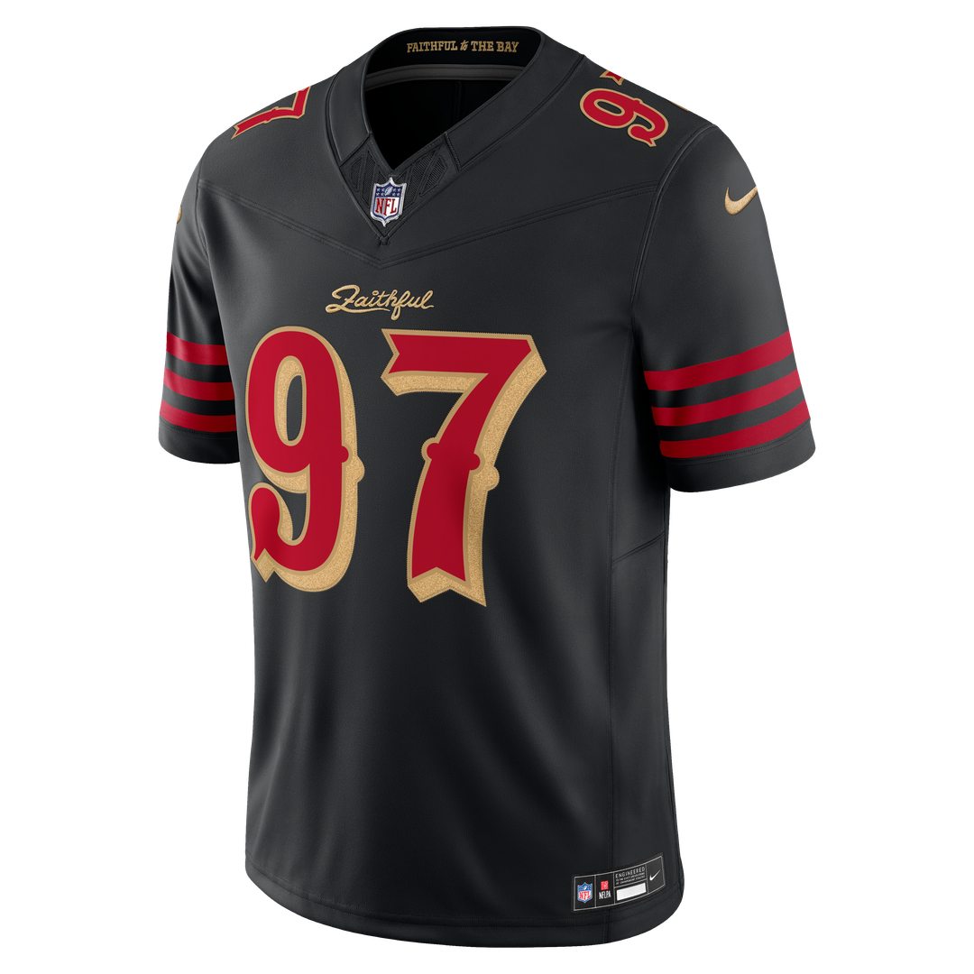 Men's San Francisco 49ers Nick Bosa Nike Black Rivalries Collection Stitched Limited Jersey