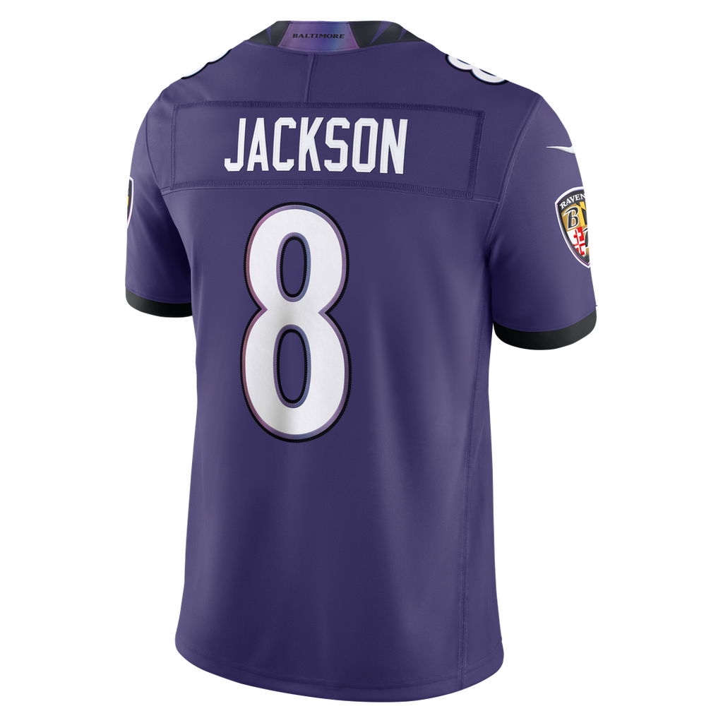 Men's Baltimore Ravens Lamar Jackson Nike White Vapor F.U.S.E. Stitched Limited Jersey