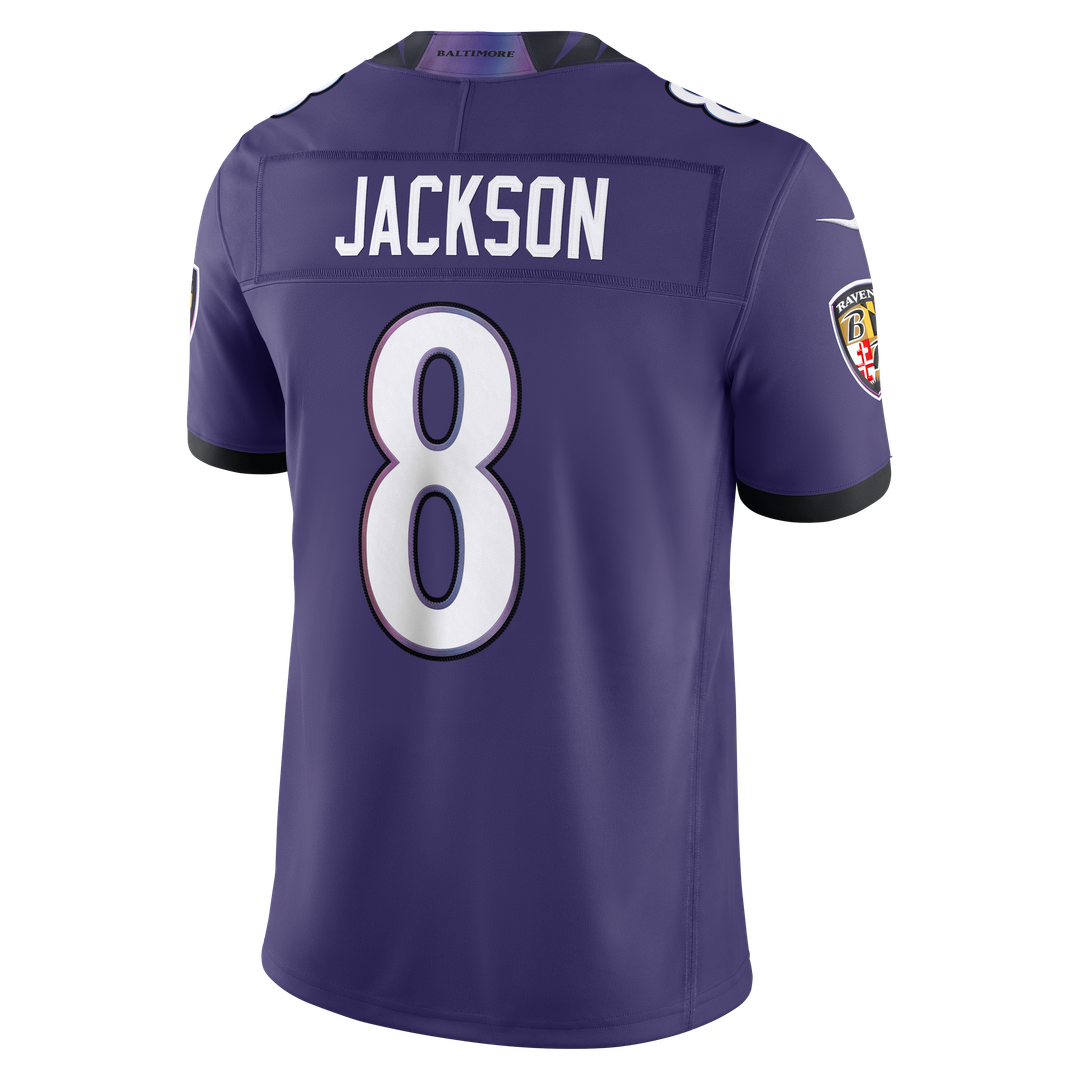 Men's Baltimore Ravens Lamar Jackson Nike White Vapor F.U.S.E. Stitched Limited Jersey