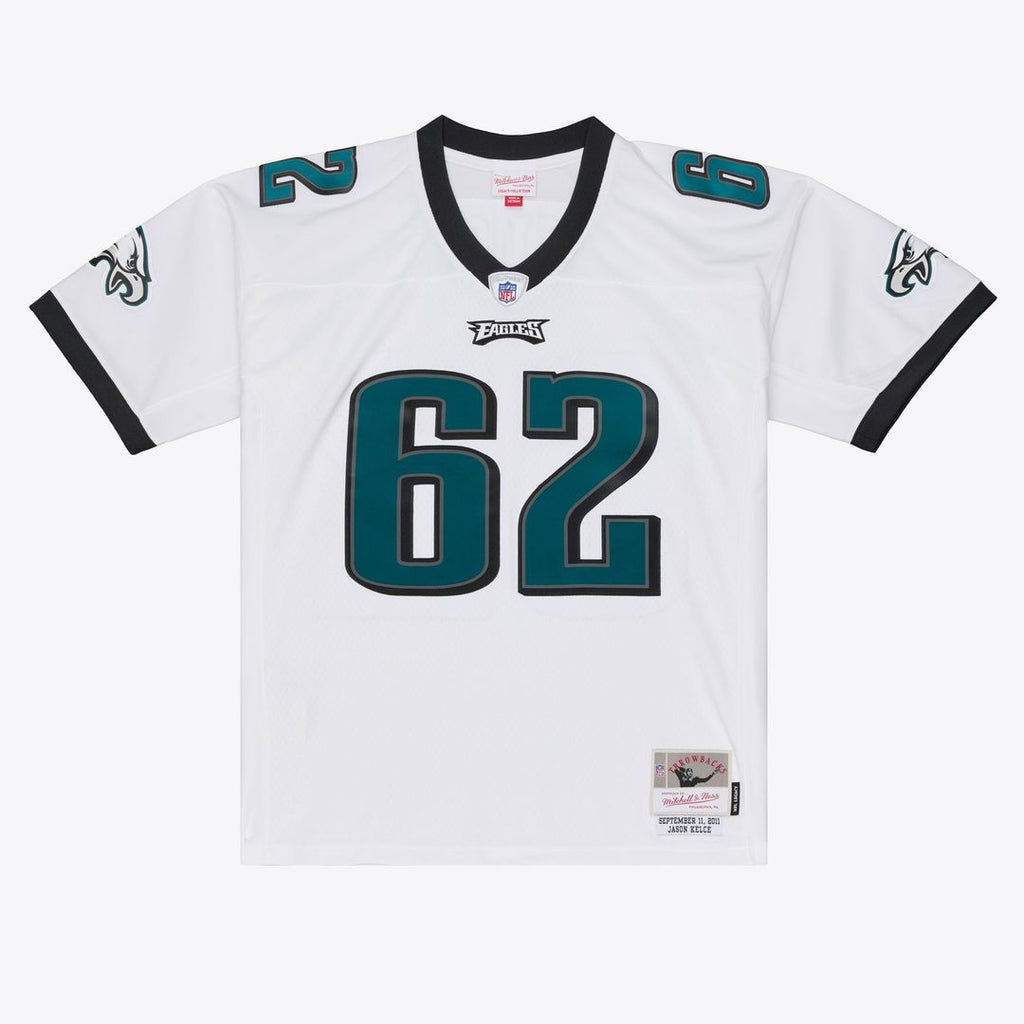 Men's Philadelphia Eagles Jason Kelce Mitchell & Ness White Big & Tall 2011 Legacy Replica Player Jersey