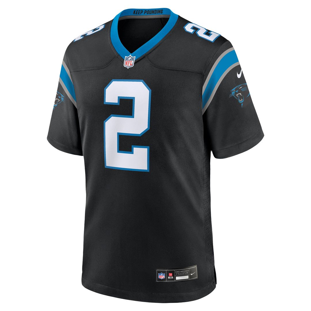 Men's Carolina Panthers Mike Jackson Nike  Black  Game Jersey