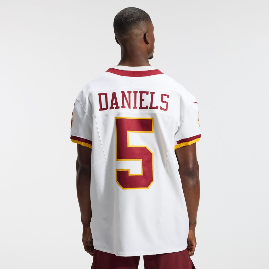 Men's Washington Commanders Jayden Daniels Nike White Alternate 2 Super Bowl Era Vapor F.U.S.E. Elite Jersey