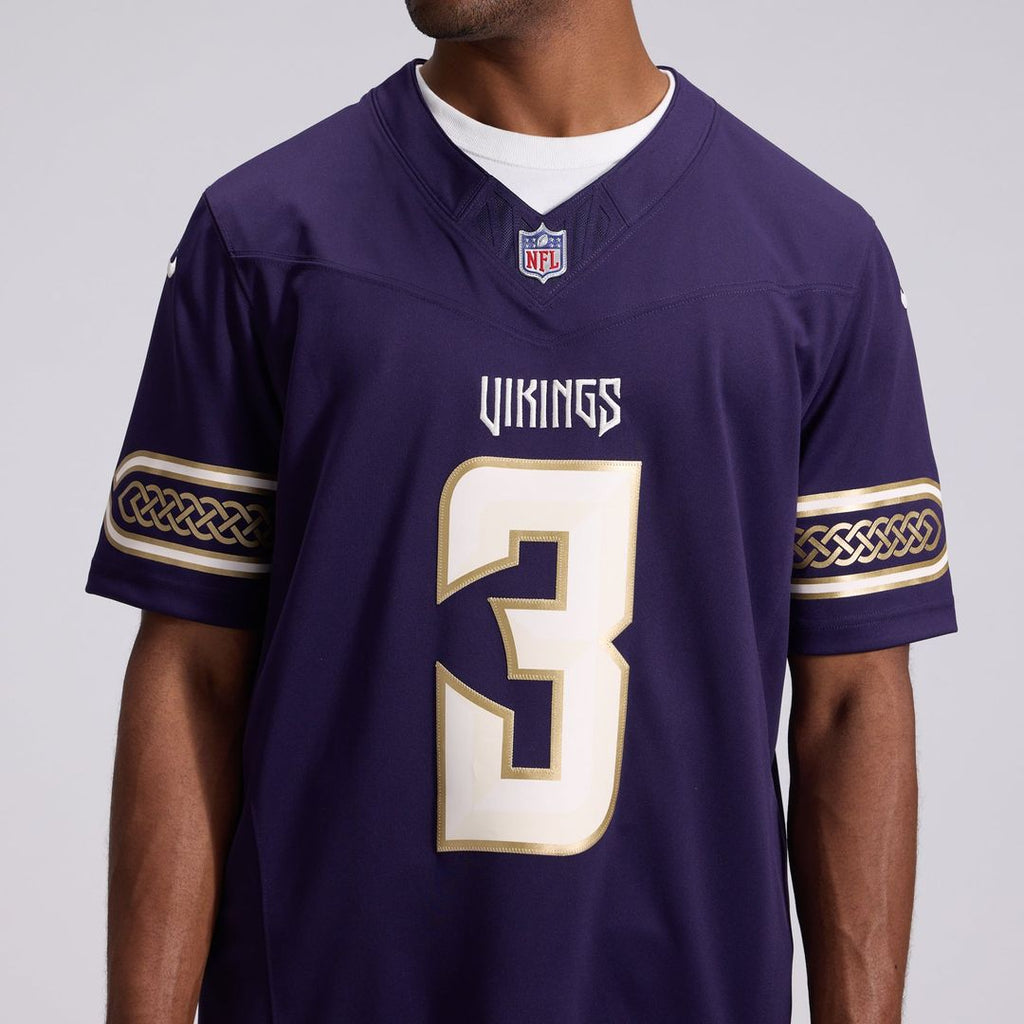 Men's Minnesota Vikings Jordan Addison Nike Purple 2026 Rivalries Collection Stitched Limited Jersey