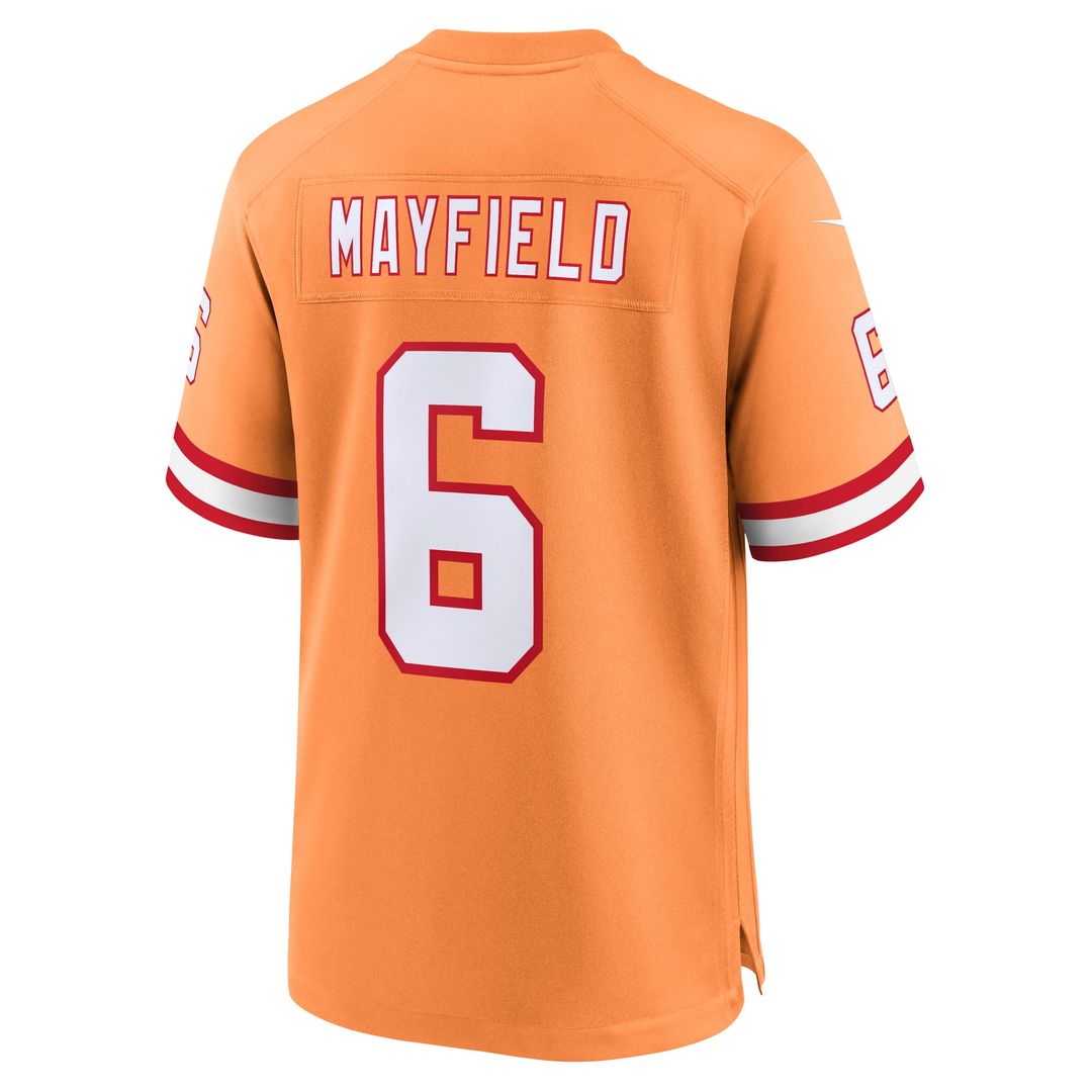 Men's Tampa Bay Buccaneers Baker Mayfield Nike Pewter Alternate Game Player Jersey