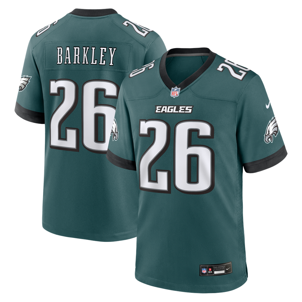 Men's Philadelphia Eagles Saquon Barkley Nike  Midnight Green Team Game Jersey