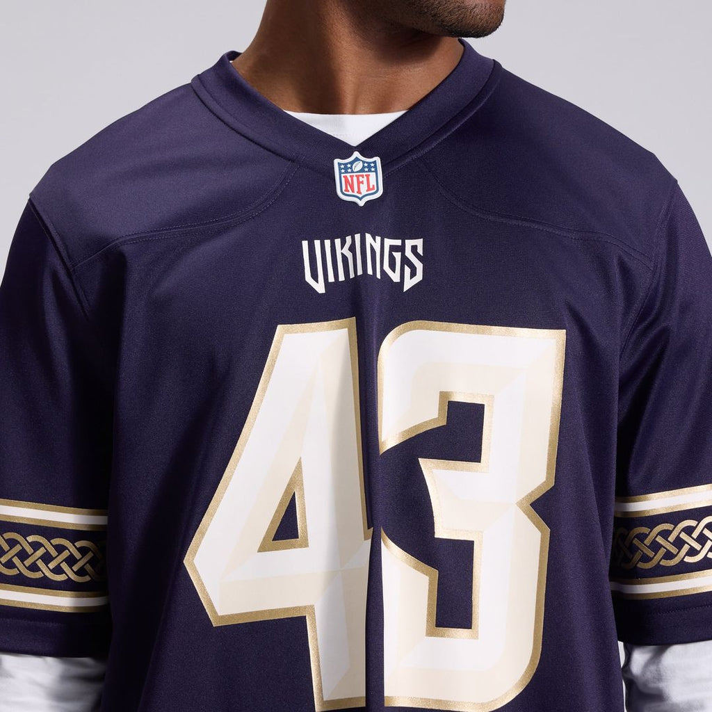 Men's Minnesota Vikings Andrew Van Ginkel Nike Purple 2026 Rivalries Collection Game Jersey