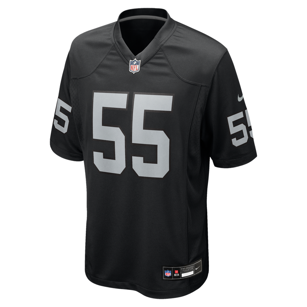 Men's Las Vegas Raiders Cody Lindenberg Nike  Black Team Game Jersey