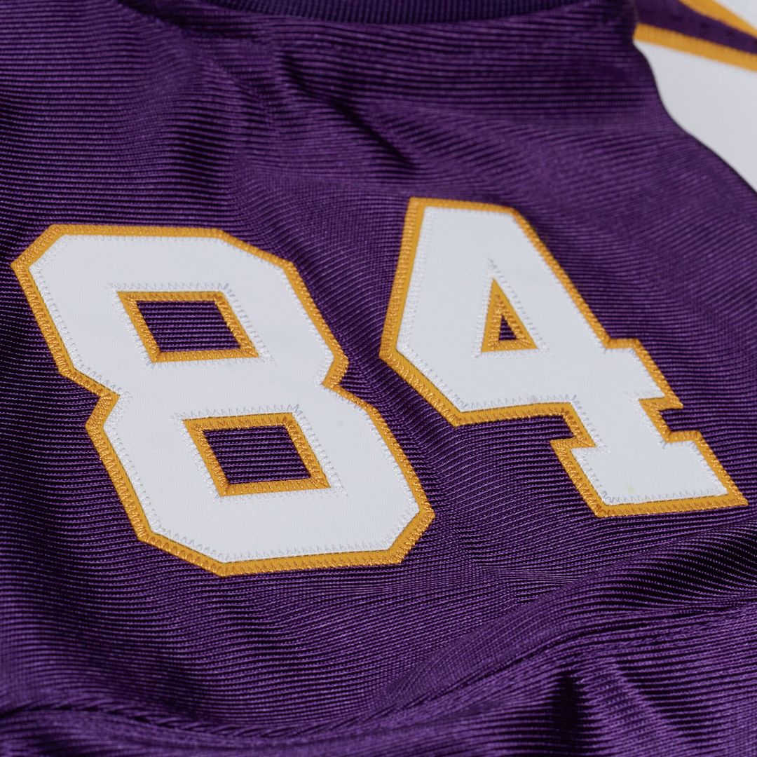 Men's Minnesota Vikings Randy Moss Mitchell & Ness Purple 2001 Authentic Throwback Jersey
