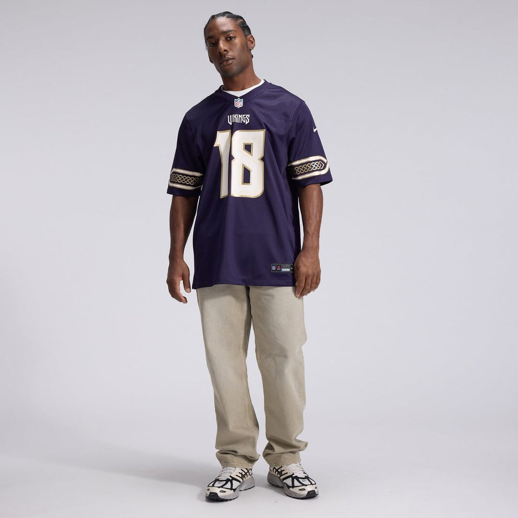 Men's Minnesota Vikings Justin Jefferson Nike Purple 2026 Rivalries Collection Game Jersey
