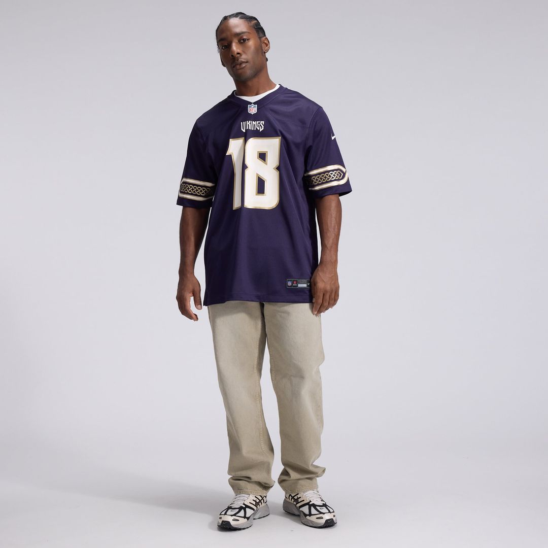 Men's Minnesota Vikings Justin Jefferson Nike Purple 2026 Rivalries Collection Game Jersey