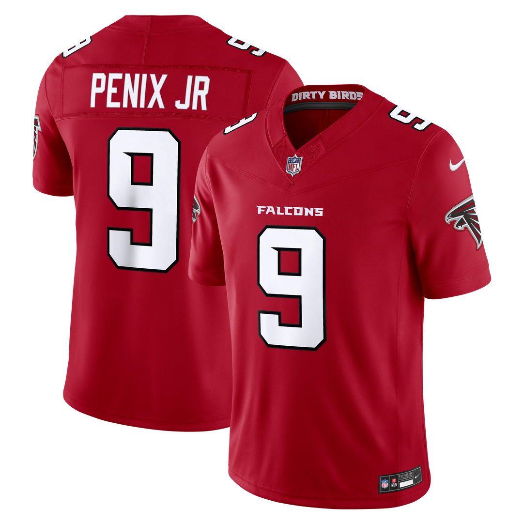 Men's Atlanta Falcons Michael Penix Jr. Nike Black Alternate Throwback Vapor F.U.S.E. Stitched Limited Jersey