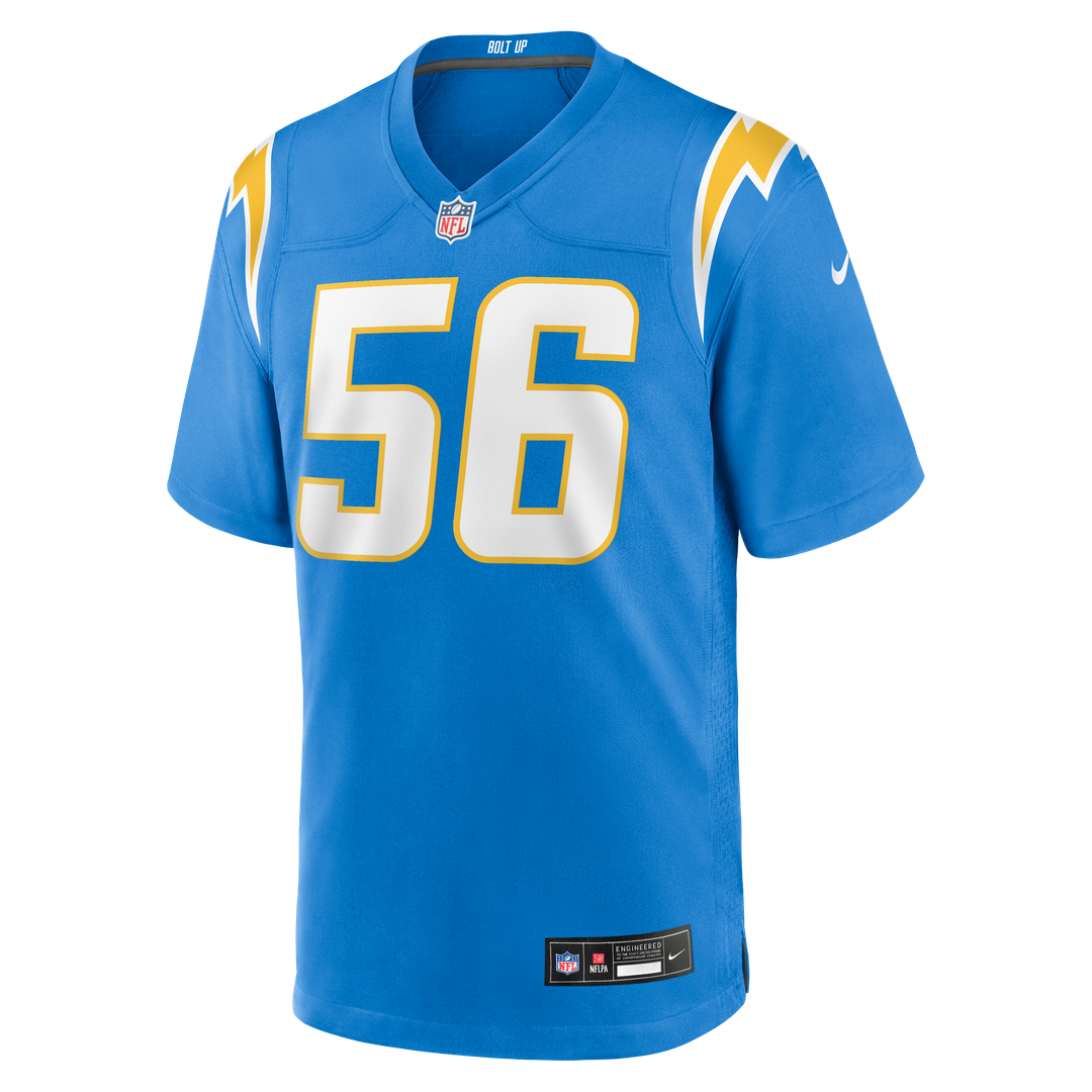 Men's Los Angeles Chargers Kanai Mauga Nike  Powder Blue Team Game Jersey