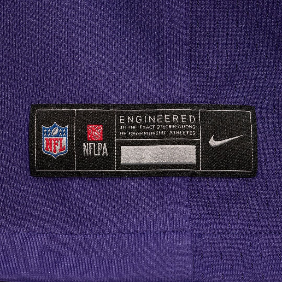 Men's Baltimore Ravens Number 1 Dad Nike Purple Game Jersey