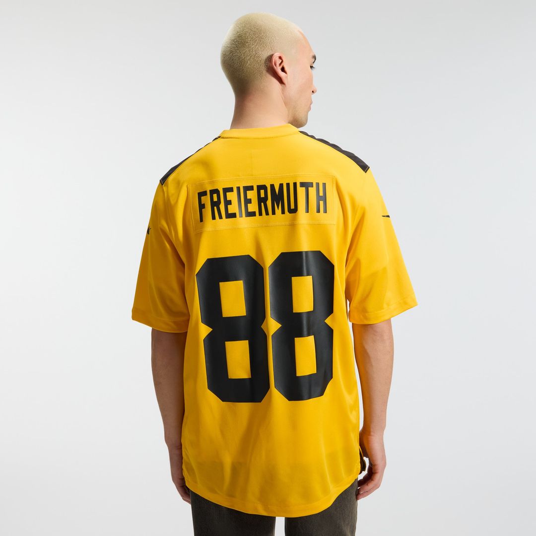 Men's Pittsburgh Steelers Pat Freiermuth Nike Gold Alternate 1933 Throwback Game Jersey