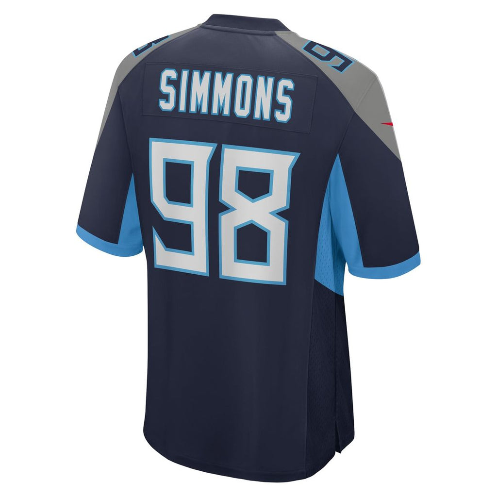 Men's Tennessee Titans Jeffery Simmons Nike  Navy  Game Jersey