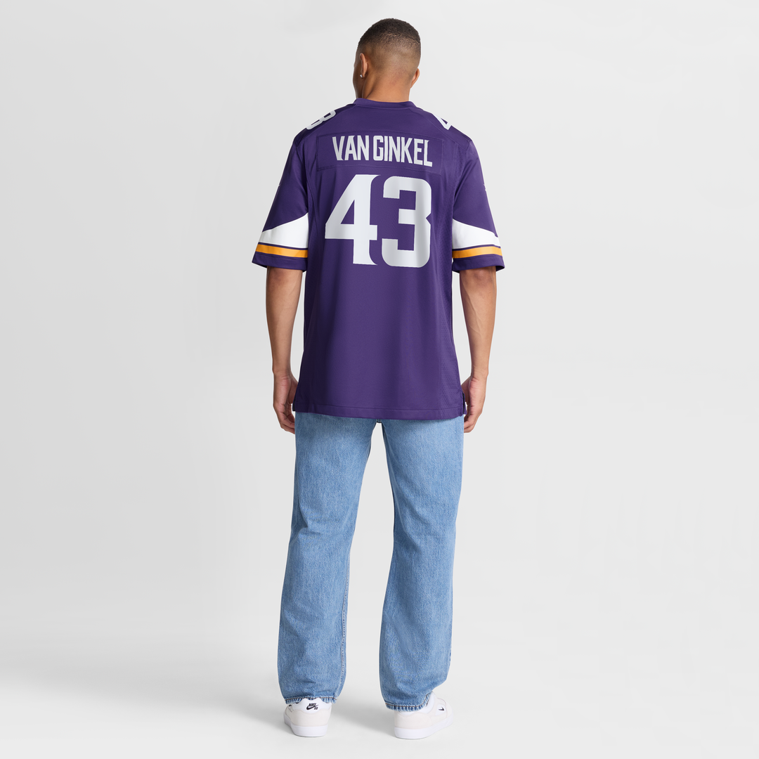 Men's Minnesota Vikings Andrew Van Ginkel Nike  Purple Team Game Jersey