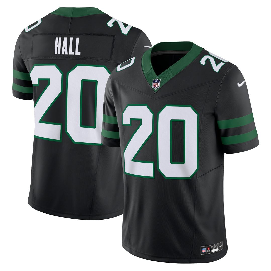 Men's New York Jets Breece Hall Nike Legacy Green Vapor F.U.S.E. Limited Jersey