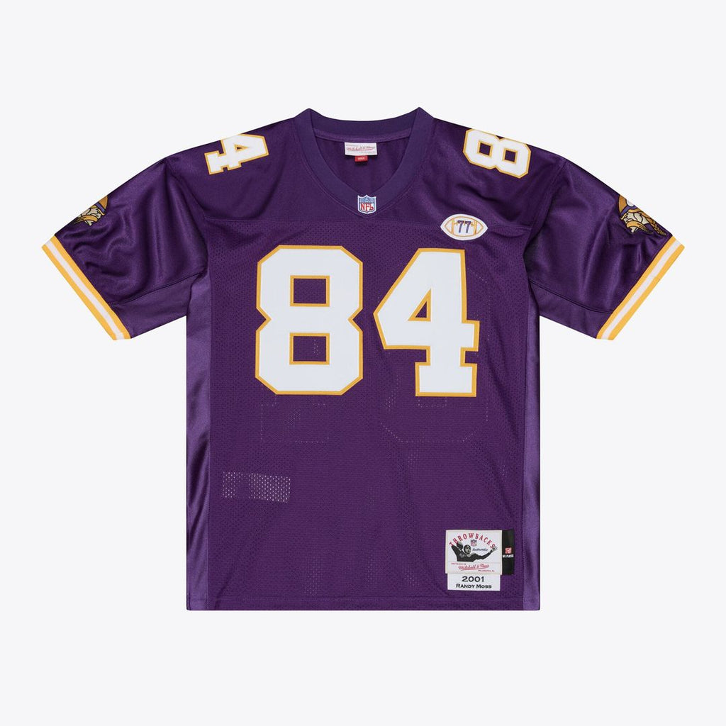 Men's Minnesota Vikings Randy Moss Mitchell & Ness Purple 2001 Authentic Throwback Jersey